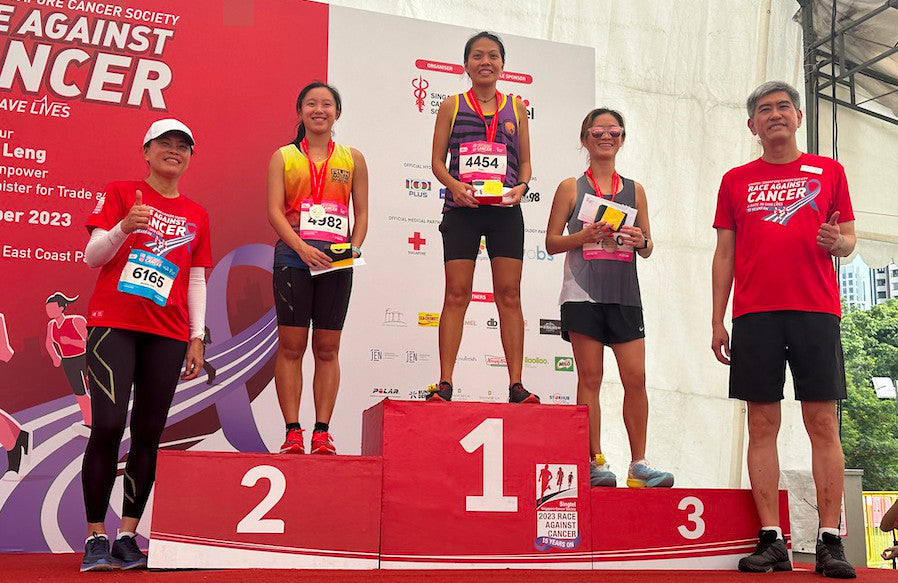 Congratulations to Sarah Wan's for Clinching Third Place at the Race Against Cancer 10KM Event